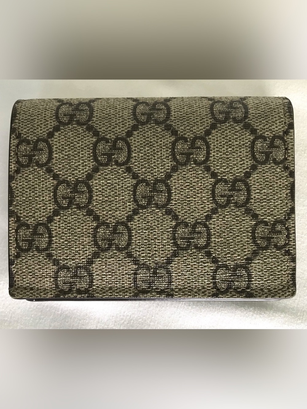 Gucci Leather/PVC Compact Wallet Monogram
